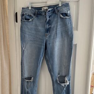 Abercrombie & Fitch Light Blue Distressed Jeans